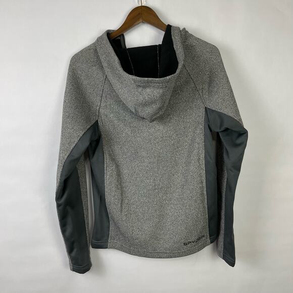 Spyder Boundless | NWT Gray on Gray Quarter Zip Pullover Hoodie Sweatshirt - Picture 4 of 13